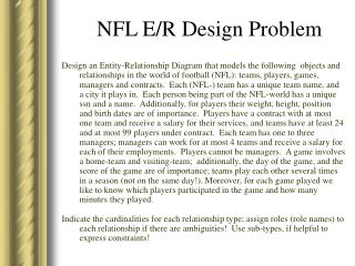 NFL E/R Design Problem