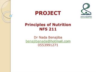 PROJECT Principles of Nutrition NFS 211