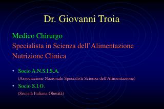 Dr. Giovanni Troia