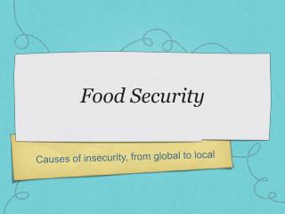 Food Security