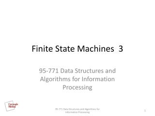 Finite State Machines 3