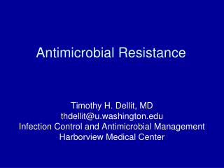 Antimicrobial Resistance