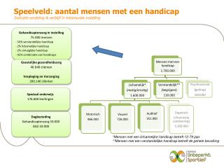 Speelveld: aantal mensen met een handicap Indicatie verdeling &amp; verblijf in intramurale instelling