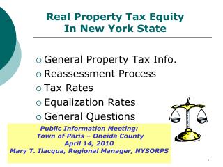 Real Property Tax Equity In New York State