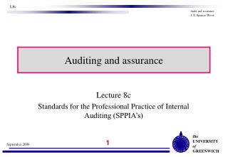 Auditing and assurance