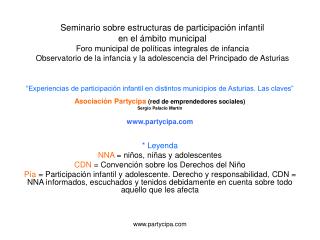 “Experiencias de participación infantil en distintos municipios de Asturias. Las claves”