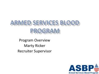 Armed Services Blood Program