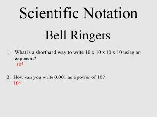 Scientific Notation