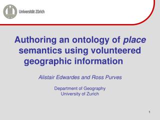 Authoring an ontology of place semantics using volunteered geographic information