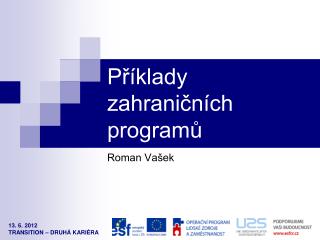 Příklady zahraničních programů