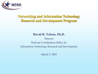 Networking and Information Technology Research and Development Program