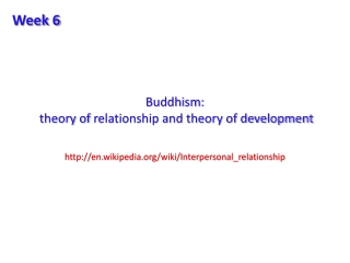 Buddhism: theory of relationship and theory of development