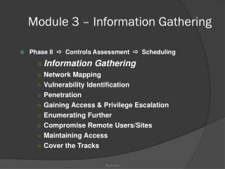 Module 3 – Information Gathering