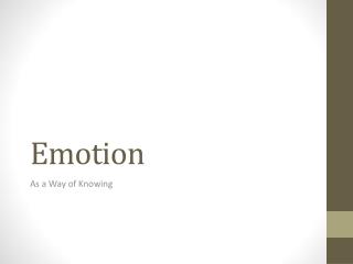 Emotion