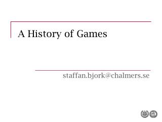 A History of Games