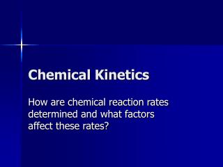 Chemical Kinetics