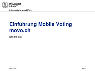 Einführung Mobile Voting movo.ch
