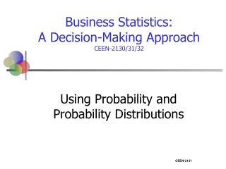 Using Probability and Probability Distributions