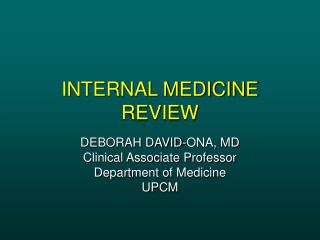 INTERNAL MEDICINE REVIEW
