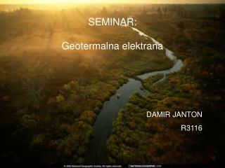 SEMINAR: Geotermalna elektrana