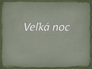 Veľká noc