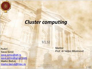 Cluster computing