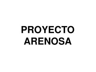 PROYECTO ARENOSA