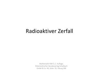 Radioaktiver Zerfall