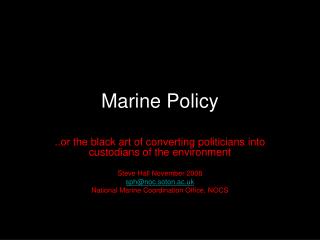 Marine Policy