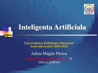 Inteligenta Artificiala