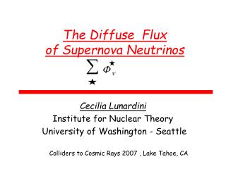 The Diffuse Flux of Supernova Neutrinos