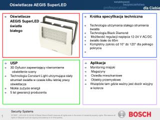 Oświetlacze AEGIS SuperLED światła białego