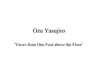 Ozu Yasujiro