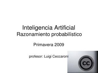 Inteligencia Artificial Razonamiento probabilístico