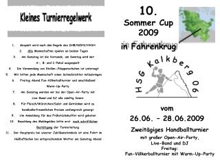 10. Sommer Cup 2009