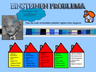 EINSTEINEN PROBLEMA