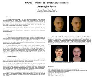 MAC499 — Trabalho de Formatura Supervisionado Animação Facial Aluno: Marcos Paulo Moreti