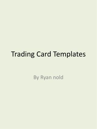 Trading Card Templates