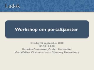 Workshop om portaltjänster