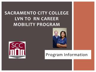 Sacramento City College LVN To RN Career Mobility Program