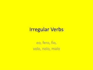 Irregular Verbs