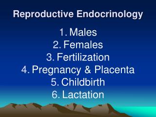 Reproductive Endocrinology