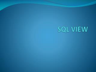 SQL VIEW