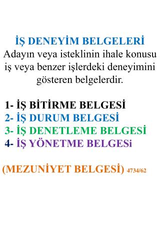 İŞ DENEYİM BELGELERİ