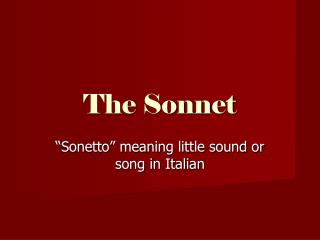 The Sonnet