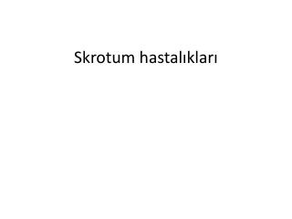 Skrotum hastalıkları