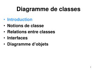 Diagramme de classes