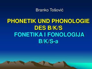 Branko T ošović