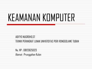 KEAMANAN KOMPUTER