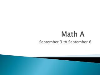 Math A
